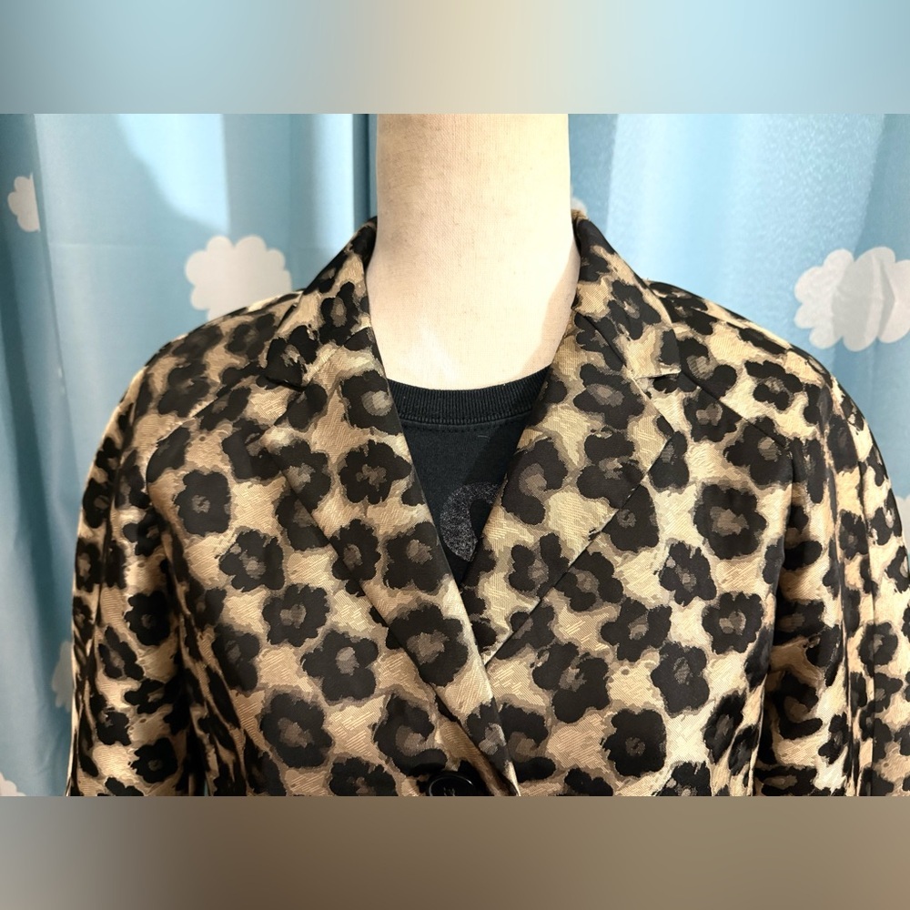 Animal print shine Ann Taylor long jacket, SP - Picture 7 of 8